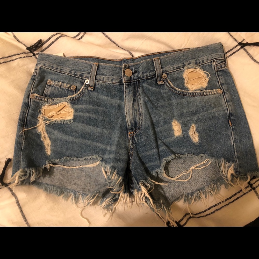 Rag and Bone Distressed Jeans Shorts